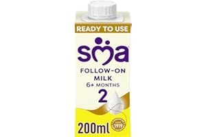 SMA NUTRITION SMA PRO Follow On Baby Milk, Ready To Drink, 6 Months+, 200 ml (Pack of 12)