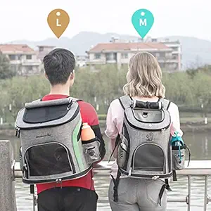 Meri SHOPP Pet Travel Carrier Backpack Cats Dogs Carry Bag for Outdoor Travel Green