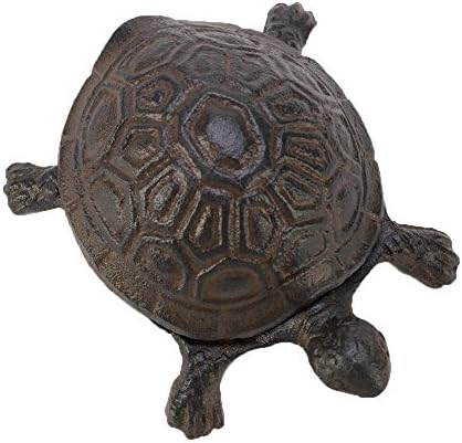 GWARE- Cast Iron Key Hider- Outdoor | Indoor Decoration- Garden Accessory- For Key | Ear Studs | Ring | Paper Clip- 1 Pcs (turtle)