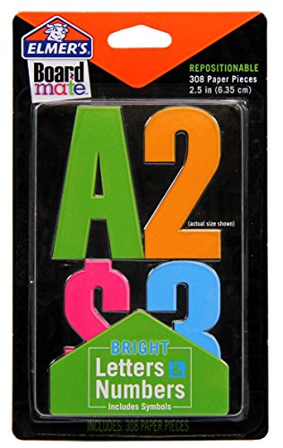 Elmer's E3068 2.5-inch Project Popperz Letters and Numbers, Multi-Color