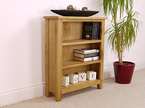 Nebraska Oak - Small Low Bookcase / 3 Shelves / Storage Cabinet Unit