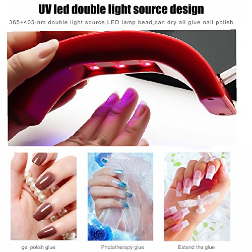 Nagel-Trockner,Professionelle LED-Nageltrockner,CIDBEST® 9W USB Mini Nagel-Trockner-LED-Licht/Lampe für Curing Nagel Trockner Nagel Gel Polnisch Trockner Aushärtungslampe Regenbogen -Lampe für Nagel Kunst Werkzeuge ,Top Qualität - 5