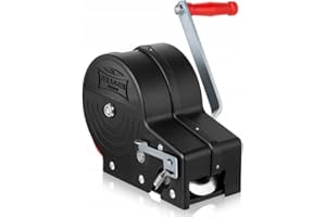 Dragon Winch Seilwinde Handseilwinde mit Gehäuse 3500 lb/ 1588 kg mit Haken und Gurt 10m zum von kleinen Booten, Motorrädern, Fahrzeugen und für den Einsatz in Werkstätten | Zweigangwinde