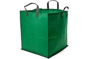 TGL PACKAGING 3x Heavy Duty Green Garden Waste Bags 120 Litre - 45cm x 45cm x 60cm- Green Garden Waste Sacks, Reusable