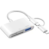 Loydia SD Card Reader for iPhone, SD Card to Type C USB C SD Card Reader, 3 in 1 Microsd Card Adapter for iPhone, for Camera/