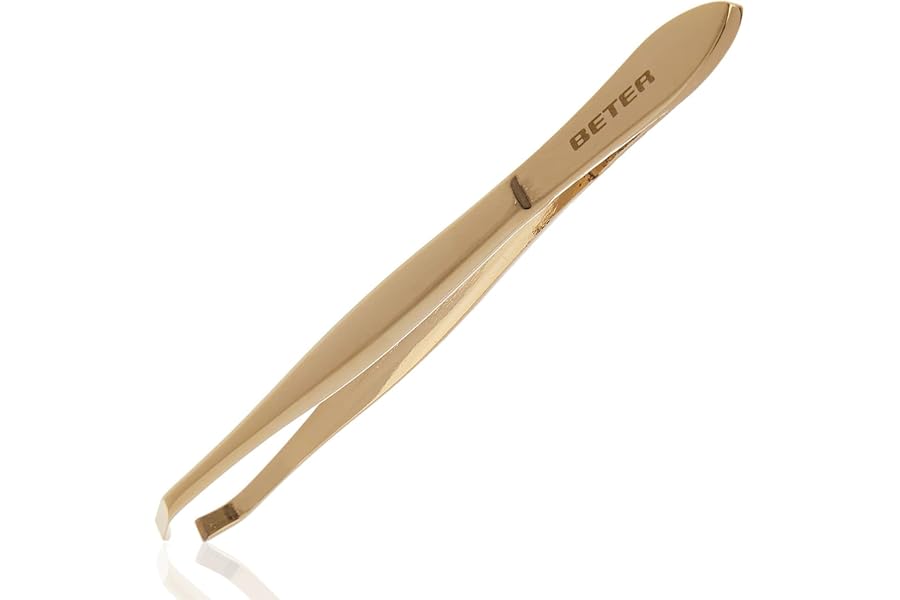Beter – Pinzas de depilar para cejas de punta cangrejo para mayor precisión y visibilidad del pelo. Pinzas profesionales inox