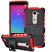 Produktbild LG Leon LTE C40/ Tribute 2 (LS665) / Destiny L21G / Power L22C / Risio Case, DRUnKQUEEn Heavy Duty Rugged Hybrid Armor Dual Layer Hard Shell Tire Tread Grenade Grip Combat Tyre Textured Cover with Kickstand