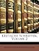 Kritische Schriften, Volume 2 - August Wilhelm Von Schlegel