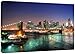Produktbild Mool Kunstdruck auf Leinwand, Motiv New York City/Manhattan in der Abenddämmerung, 81,3 x 55,9 cm, Giclée-Druck auf Holzrahmen gespannt, wasserfeste Lasur, fertig zum Aufhängen
