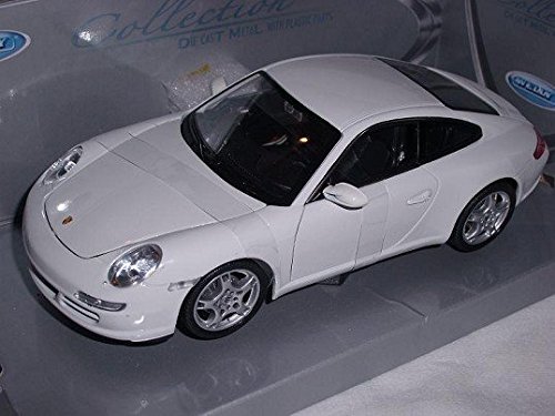 Porsche 911 997 Carrera S Weiss Coupe 2004-2011 1/24 Welly Modell Auto mit oder ohne individiuellem Wunschkennzeichen - 3
