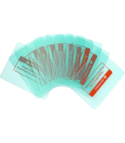 10 Lenti Protezione Per Casco Saldatura ESAB Savage - 54x105mm, Policarbonato, Ricambio
