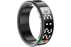 Hoorawwi Bague Intelligente pour Samsung avec Moniteur de fréquence Cardiaque et d'oxygène dans Le Sang IP68, podomètre, Compteur de Calories, Bluetooth, Anneau de santé, Noir #8