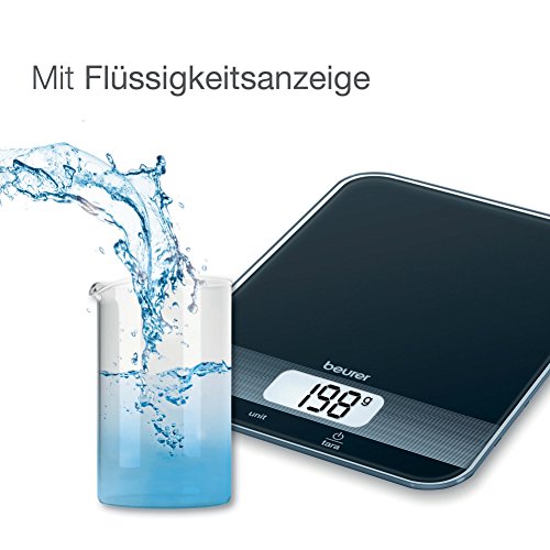 Beurer KS 19 digitale Küchenwaage (mit Tara-Zuwiegefunktion, Sensortastenbedienung, 5 kg Tragkraft) schwarz - 3