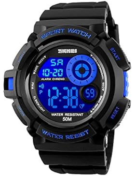 Amstt Herren Digital Sportuhr Kinderuhr Wasserdichte LED Beleuchtung Armbanduhr Multifunktion Elektronisch Uhren...