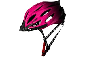 JORZER Casque de vélo pour adulte - Léger - Avec feu arrière réglable - Pour homme et femme - Rouge