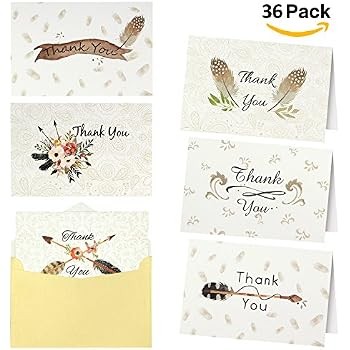 10 Dankeskarten-Set (abstrakt Grün) Mit Umschlägen - Für Hochzeit, Baby, Geburtstag, Weihnachten & Mehr