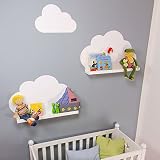 Wandtattoo Wolken passend für deine IKEA Ribba / Mosslanda / Mosslanda Bilderleisten (Farbe Weiß) – Babyzimmer Kinderregale - 3