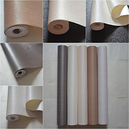 Wapea Engineering Wallpaper Stripe White Coffee Solid Color Pvc Engineering Blue And White Stripes