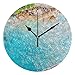 Produktbild Hectwya Wall Clock Nature Blue River Aerial View Round Style E Home Decor,Silent Non-Ticking,Battery Operated