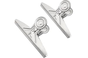 Extra Large Bulldog Clips, Coideal 2 Pack 20 cm Silver Tone Metal File Paper Binder Clamps Clips for Home Office School Supplies, Silver 20 cm