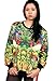 THENICE Women's Digital Print Pullovers Sweatshirt (Green)