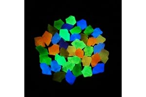 BEENLE-ICEY 300 pcs Pierres Lumineuses Jardin,Galet Lumineux Jardin,Décoratif Pierres Luminescentes Fluorescent Décor ,pour Jardin Extérieur Aquarium Passerelles Piscine Chemin Pelouse Cour (17*13mm, A)
