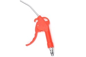JAVOUKA Air Compressor Blower Duster Clean Up Tool Gun 120 mm Long Pistol Grip Plastic Housing Prevent Slippery Nozzle Blower Tool for Pneumatic Cleaning with Intake Connector Tool