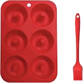 Sonfedo Silicone Donut Molds, 1 Silicone Donut Mold, 6 Cavity Non-Stick Donut Tray, for Making Cookies, Cupcakes, 1pc Silicon