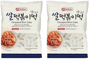 BOWLTIFUL A+ Hosan Korean Chinese Rice Cake Sticks Chopped Teokboki Tteobokki Topokki 500g-Pack of 2