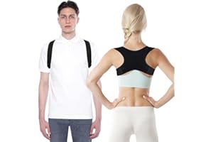 Eaasok Rücken Geradehalter,Haltungskorrektur Rücken Damen und Herren,Rückenstützgürtel,Schultergurt Haltungskorrektur,Verstellbare Rückenstütze für Nacken,Rücken und Schultern