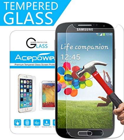 Galaxy S4 Screen Protector, ACEPower® Premium Tempered Glass Screen Protector for Galaxy S4 Galaxy S IV Galaxy SIV i9500 (Lifetime No-Hassle Warranty)