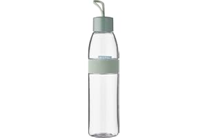 Mepal - Wasserflasche Ellipse - Wiederverwendbare Trinkflasche - Auslaufsichere - Geeignet für kohlensäurehaltige Getränke - BPA-frei - 700 ml - Nordic sage