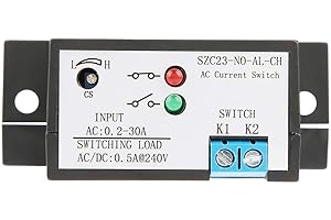 SHANRYA Stromerfassungsschalter, Jarchii Normalerweise offener Strommeßschalter, Niederstrom-Gegeninduktivitätsschalter Einstellbare Isolation Der AC-Stromüberwachungs-Stromerkennungsschutz AC 0,2-30A SZ