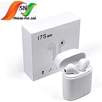 PHINICS I7S TWS Wireless Bluetooth Earphone & Handsfree Call for iOS and Android Device Mobile Headset Best for Gym and Running - White