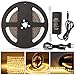 Produktbild LEDMO led strip streifen warmweiss 5m,600leds SMD2835 IP20 nicht wasserdicht inkl led lichtband 2700K 15LM/LED hohe helligkeit led stripe inkl 12V 5A led stripes Netzteil Adapter