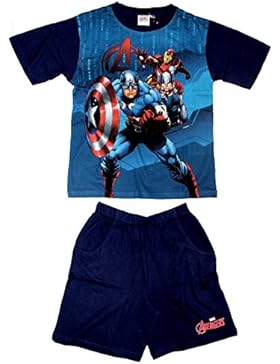 Marvel Avengers Jungen Pyjama Shorty Schlafanzug Nachtwäsche Kurz