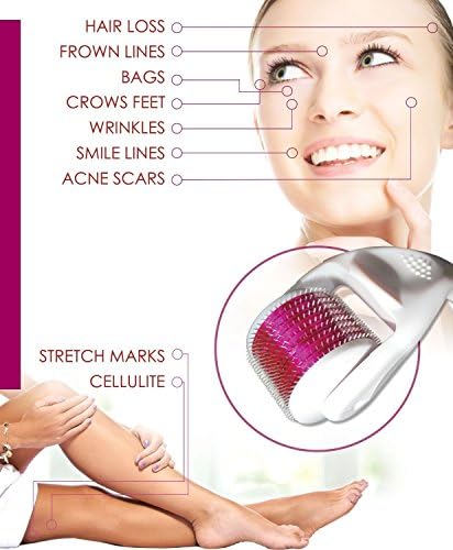Dermaroller TITANIUM for Face and Body Promotional Offer New for 2017 Professional High Quality 3-in-1 kit; Choice of 2 colours (White)