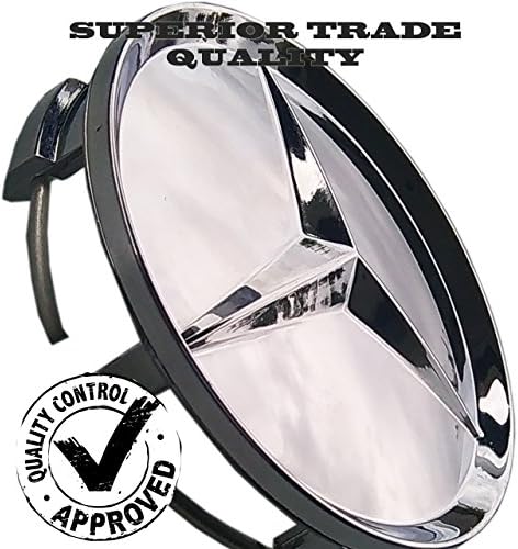 aftermarket decals 75MM ALLOY WHEEL CENTRE HUB CAP to fit MERCEDES BENZ - FULL CHROME X 4 CAPS