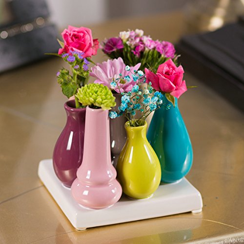 Keramikvasenset Blumenvase Keramikvasen bunt Vase Blumen Pflanzen Keramik Set Deko Dekoration 1 Set - 3