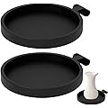 YAYNO 2 Pièces Etagere pour Panneau Acoustique Sans perçage,Etagere pour Panneau Tasseau Bois Panneaux Acoustiques Fleurs Et Accessoires Décoratifs Noir