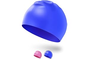 Darbermu Kids Swimming Cap for Girls Boys Children, Silicone Swim Cap for Kids Children Boys and Girls, Stretchable and Comfortable Swimming Hats, Anti slip Swim Caps