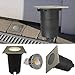 Produktbild Bodeneinbaustrahler LED, 5x Bodenleuchte mit GU10 Fassung mit 3,5 Watt LED Leuchtmittel, Lichtfarbe: kaltweiss (2er bis 5er Set), 230V, Bodeneinbauleuchte mit Edelstahl Abdeckring Quadrat ca. 110 x 110 mm. IP67. Bodenlampe inklusive klarer und satinierter Glasabdeckung.