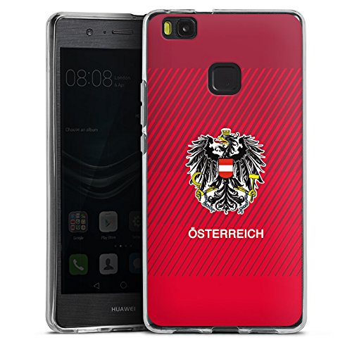Huawei P9 Lite Hülle Silikon Case Schutz Cover Österreich EM Trikot Fußball Europameisterschaft