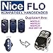 Produktbild NICE FLO1, Nice FLO2, FLO4 Kompatibel Handsender, Ersatz, TOP Qualität klone, 433,92Mhz Fixed code