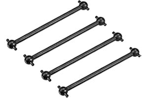 sourcing map 61mm Coche Perro Hueso Accionamiento Eje para 1/10 RC Coche Camión Negro 4uds