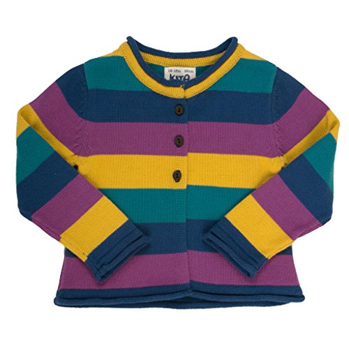 Kite Baby Girls Stripy A-Line Long Sleeve Cardigan, Multicoloured, 0-3 Months
