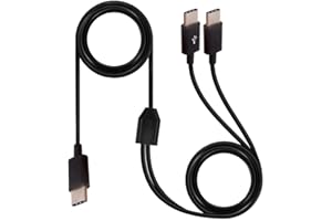 HUHANGGod Kabel rozdzielający USB C, 3 w 1, kabel do ładowania, USB C na 3 porty USB C, wtyczka typu C do 3 wtyczek, kabel do transmisji danych, kabel do ładowania telefonów komórkowych/Android 1,5 m