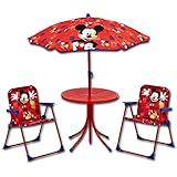 Sitzgruppe - Kindergruppe - Schirm - Kindersitzgruppe mit Schirm mit Motivauswahl (Mickey)