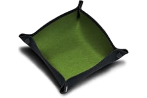 Piste de dés 21x21 cm - Plateau à dés Pliable - Immersion Haute Qualité pour Jeu de Société - l'accessoire Parfait pour Vos Jeux - incassable - imprimé en France (Green Carpet)