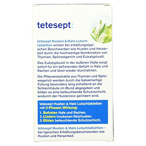 Tetesept Husten und Hals Lutschtabletten, 20 Stück